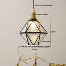 GobekUsa Blue Glass LED Pendant Light - Modern Nordic Style for Bedroom, Living Room