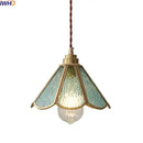 GobekUsa Blue Glass LED Pendant Light - Modern Nordic Style for Bedroom, Living Room
