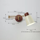 GobekUsa Creamy Iron LED Wall Lamp Bedroom Living Room Bathroom Mirror Stair Light