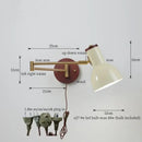 GobekUsa Creamy Iron LED Wall Lamp Bedroom Living Room Bathroom Mirror Stair Light