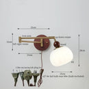GobekUsa Creamy Iron LED Wall Lamp Bedroom Living Room Bathroom Mirror Stair Light