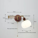 GobekUsa Creamy Iron LED Wall Lamp Bedroom Living Room Bathroom Mirror Stair Light
