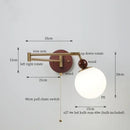 GobekUsa Creamy Iron LED Wall Lamp Bedroom Living Room Bathroom Mirror Stair Light