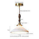 GobekUsa Ceramic LED Pendant Light: Modern Brass Hanging Lamp for Home Decor