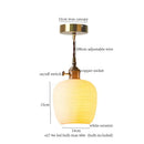 GobekUsa Ceramic LED Pendant Light: Modern Brass Hanging Lamp for Home Decor