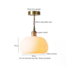GobekUsa Ceramic LED Pendant Light: Modern Brass Hanging Lamp for Home Decor