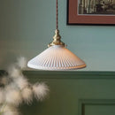 GobekUsa Ceramic LED Pendant Light: Modern Brass Hanging Lamp for Home Decor
