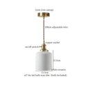 GobekUsa Ceramic LED Pendant Light: Modern Brass Hanging Lamp for Home Decor