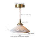 GobekUsa Ceramic LED Pendant Light: Modern Brass Hanging Lamp for Home Decor