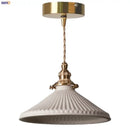 GobekUsa Ceramic LED Pendant Light: Modern Brass Hanging Lamp for Home Decor
