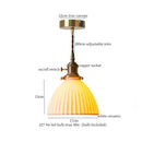 GobekUsa Ceramic LED Pendant Light: Modern Brass Hanging Lamp for Home Decor