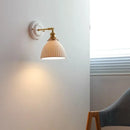 GobekUsa Ceramic LED Wall Light with Knob Switch, Nordic Modern Design for Bedroom and Bathroom
