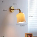 GobekUsa Ceramic LED Wall Light with Knob Switch, Nordic Modern Design for Bedroom and Bathroom