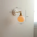 GobekUsa Ceramic LED Wall Light with Knob Switch, Nordic Modern Design for Bedroom and Bathroom