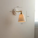 GobekUsa Ceramic LED Wall Light with Knob Switch, Nordic Modern Design for Bedroom and Bathroom