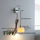 GobekUsa Ceramic LED Wall Sconce Modern Nordic Design Adjustable Pull Chain Switch WC Mirror Light