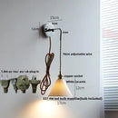 GobekUsa Ceramic LED Wall Sconce Modern Nordic Design Adjustable Pull Chain Switch WC Mirror Light