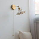 GobekUsa Ceramic LED Wall Lights with Pull Chain Switch for Bathroom Mirror