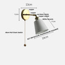 GobekUsa Ceramic LED Wall Lights with Pull Chain Switch for Bathroom Mirror