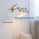 GobekUsa Ceramic LED Wall Lights with Pull Chain Switch for Bathroom Mirror
