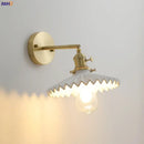 GobekUsa Ceramic LED Wall Lamp Pull Chain Bedroom Bathroom Mirror Light