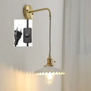GobekUsa Ceramic LED Wall Lamp Pull Chain Bedroom Bathroom Mirror Light