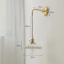 GobekUsa Ceramic LED Wall Lamp Pull Chain Bedroom Bathroom Mirror Light