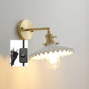 GobekUsa Ceramic LED Wall Lamp Pull Chain Bedroom Bathroom Mirror Light