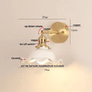 Vintage brass and scalloped glass wall sconce bedroom light by Decorbites