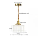 GobekUsa Clear Glass Copper LED Pendant Lamp for Home Decor & Lighting