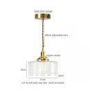 GobekUsa Clear Glass Copper LED Pendant Lamp for Home Decor & Lighting