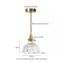 GobekUsa Clear Glass Copper LED Pendant Lamp for Home Decor & Lighting