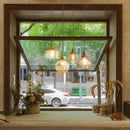 GobekUsa Clear Glass Copper LED Pendant Lamp for Home Decor & Lighting