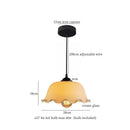 GobekUsa Glass LED Pendant Flower Lampshade for Bedroom & Living Room Decor