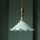GobekUsa Glass LED Pendant Flower Lampshade for Bedroom & Living Room Decor