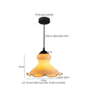 GobekUsa Glass LED Pendant Flower Lampshade for Bedroom & Living Room Decor
