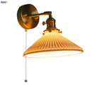 GobekUsa Brass Ceramic LED Wall Light | Nordic Modern Bedside Lamp for Bedroom, Bathroom, and Sofa