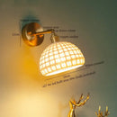 GobekUsa Brass Ceramic LED Wall Light | Nordic Modern Bedside Lamp for Bedroom, Bathroom, and Sofa