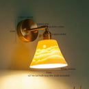 GobekUsa Brass Ceramic LED Wall Light | Nordic Modern Bedside Lamp for Bedroom, Bathroom, and Sofa