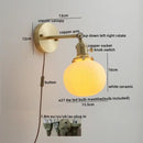 GobekUsa Ceramic LED Wall Light with Pull Chain Switch for Bedroom Bathroom Living Room