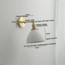 GobekUsa Ceramic LED Wall Light with Pull Chain Switch for Bedroom Bathroom Living Room
