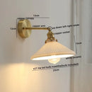 GobekUsa Ceramic LED Wall Light with Pull Chain Switch for Bedroom Bathroom Living Room