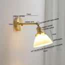 GobekUsa Ceramic LED Wall Light with Pull Chain Switch for Bedroom Bathroom Living Room