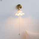 GobekUsa Ceramic LED Wall Lights | Pull Chain Switch | Bedroom Mirror Fixture