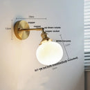 GobekUsa Ceramic LED Wall Lights | Pull Chain Switch | Bedroom Mirror Fixture