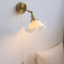 GobekUsa Ceramic LED Wall Lights | Pull Chain Switch | Bedroom Mirror Fixture