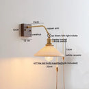GobekUsa Ceramic LED Wall Sconce Pull Chain Switch Mirror Light Fixtures