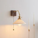 GobekUsa Ceramic LED Wall Sconce Pull Chain Switch Mirror Light Fixtures