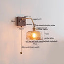GobekUsa Ceramic LED Wall Sconce Pull Chain Switch Mirror Light Fixtures