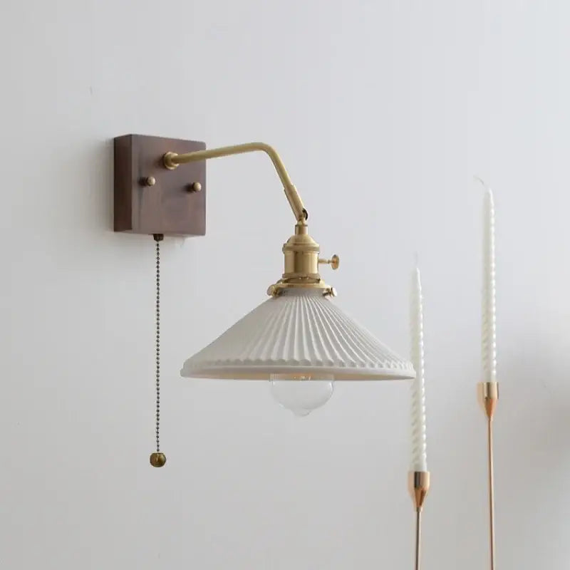 GobekUsa Ceramic LED Wall Sconce Pull Chain Switch Mirror Light Fixtures, photo 5 of 22